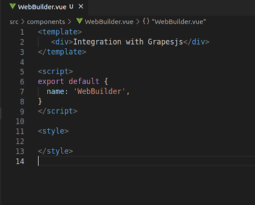 grapesjs with vuejs